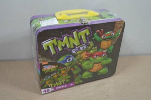 Rasied Metal Teenage Mutant Ninja Turtles Lunch Box with Puzzle
