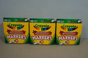 3 Crayola 10-Packs Markers