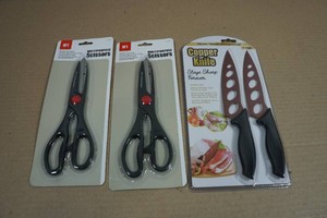 2 Multipurpose Scissors and Copper Knife Set