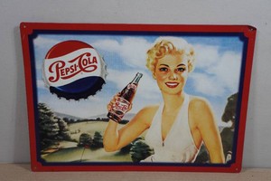 Vintage Style Metal Sign - Pepsi