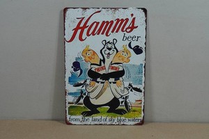 Vintage Style Metal Sign - Hamms Beer