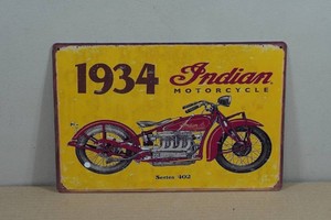Vintage Style Metal Sign - Indian Motorcycle