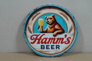 Vintage Style Metal Sign - Hamms Beer