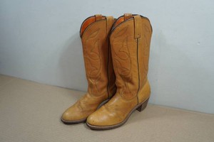 Vintage Bermans Leather Ladies Western Boots - Size 8.5