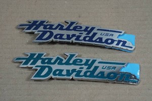 2 Harley Davidson Chrome Emblems - 7