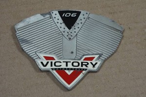 Vintage Victory Motorcycle Metal Badge