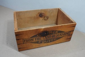 Vintage Wooden Box - Peacock
