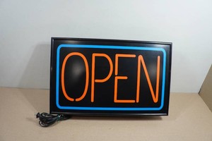LED Colored Open Sign - 24 x 16