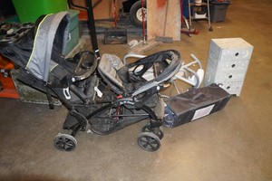 Stroller, Pack and Play, Swing & Small Storage Unit