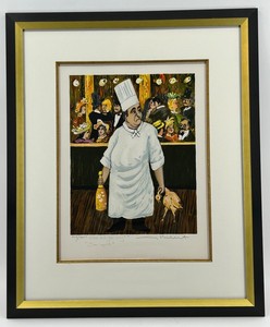 Guy Buffet What Did You Say Signed Lithograph 245500 Framed