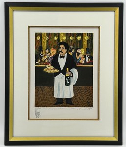 Guy Buffet Poulet Au Champagne Signed Lithograph 245500 - Framed