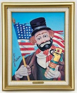 Red Skelton Old Glory Framed Signed Artwork - 19 X 23 in