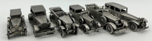 Danbury Mint Pewter Classic Car Collection - 6pc