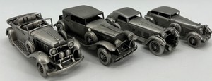Danbury Mint Pewter Classic Cars (Lot of 4)