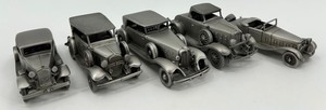 Danbury Mint 1932 Pewter Classic Cars - 5-Model Group (Lot of 5)