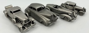 Danbury Mint Pewter 1930s Classic Cars (Lot of 4)