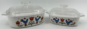 Corning Ware A-2-B 2 Qt Covered Casserole Dish Set of 2