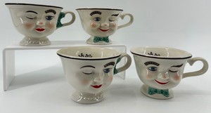 Baileys Ceramic Character Face Cups - Yum. (Lot of 4)