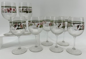 Botanical Floral Wine Glasses - 8-Piece Set