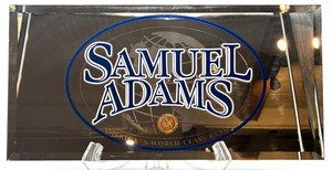 Samuel Adams Framed Mirror Advertising Sign - 20 X 10 in