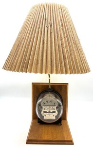 Vintage Duncan Electric Meter Table Lamp - 26 in H