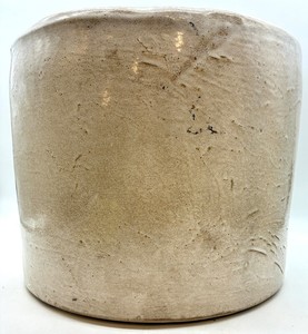 Unmarked Stoneware Crock - 15 in Diameter X 12 in H