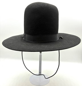 Alexander Circle Brand Black Felt Wide-Brim Hat Size 7 14