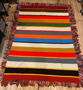 Handmade Multicolor Striped Area Rug - 54 X 78 in