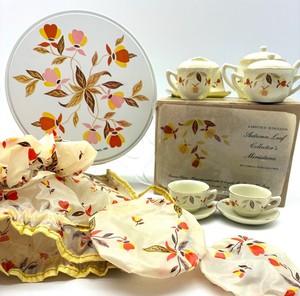 Vintage Autumn Leaf Collectors Miniature China Set With Empty Tin