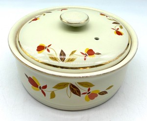 Vintage Autumn Leaf Covered Casserole Dish
