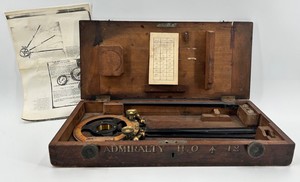 Antique a. Vogler Augsburg Dial Surveying Instrument - 18 X 8 X 2 in