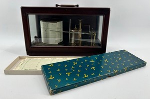 Antique Short & Mason Barograph No. D 3567 With Wood Case