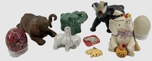 Lenox, Aynsley & Elephant Figurines Mixed Lot - 9 Pieces