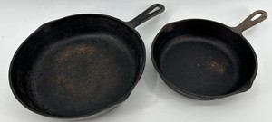 Cast Iron Skillets With No. 8 Marking (Lot of 2)