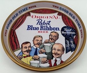 Pabst Blue Ribbon Beer Advertising Serving Tray