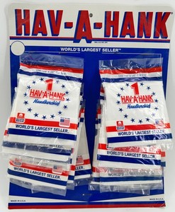 Vintage Hav-A-Hank 100% Cotton Handkerchiefs 16 X 16 in (Lot of 14)