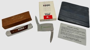 Buck Knife, Zippo 7800 Money Clip Knife & Eelskin Wallet Mixed Lot