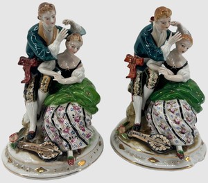 Vintage Porcelain Musician Figurines - Made in Occupied Japan (Lot of 2)