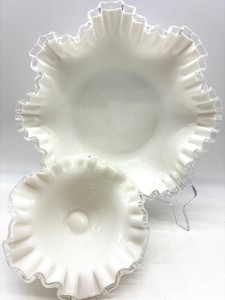 Fenton Silver Crest Ruffled Bowls (Lot of 2)