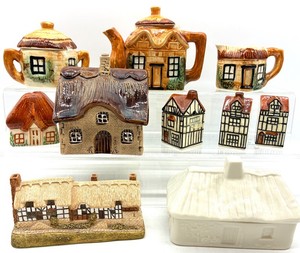 Ceramic Cottageware & Tabletop Decor Mixed Lot - 13 Pieces