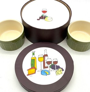 Signature Housewares Wine & Cheese Plates & Bowls (Lot of 8)