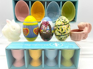 BIA Cordon Bleu Egg Cups, Ramekins & Bunny Decor - 13pc Mixed Lot