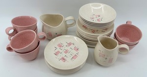 Vintage Vernon Ware Geometric Dinnerware Group - 36 Pieces