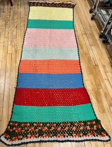 Vintage Handmade Crochet Blanket - 36 X 90 in