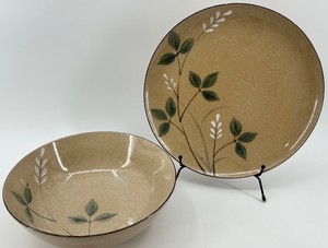 Ucago Wayside Stoneware Serving Plate & Bowl - Japan (2-Piece)