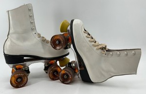 Vintage High-Top Leather Quad Roller Skates Size 6