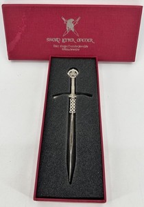 Decorative Sword-Style Letter Opener 6.5 in With Presentation Box