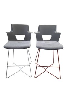 Set of 2 Steelcase Turnstone Shortcut X-Base Stools Retail price $599