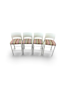 Set of 4 Steelcase Move Bar Stools (Model 490710) Retail Price $699