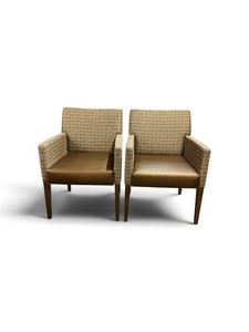 Set of two upholstered accentguest armchair